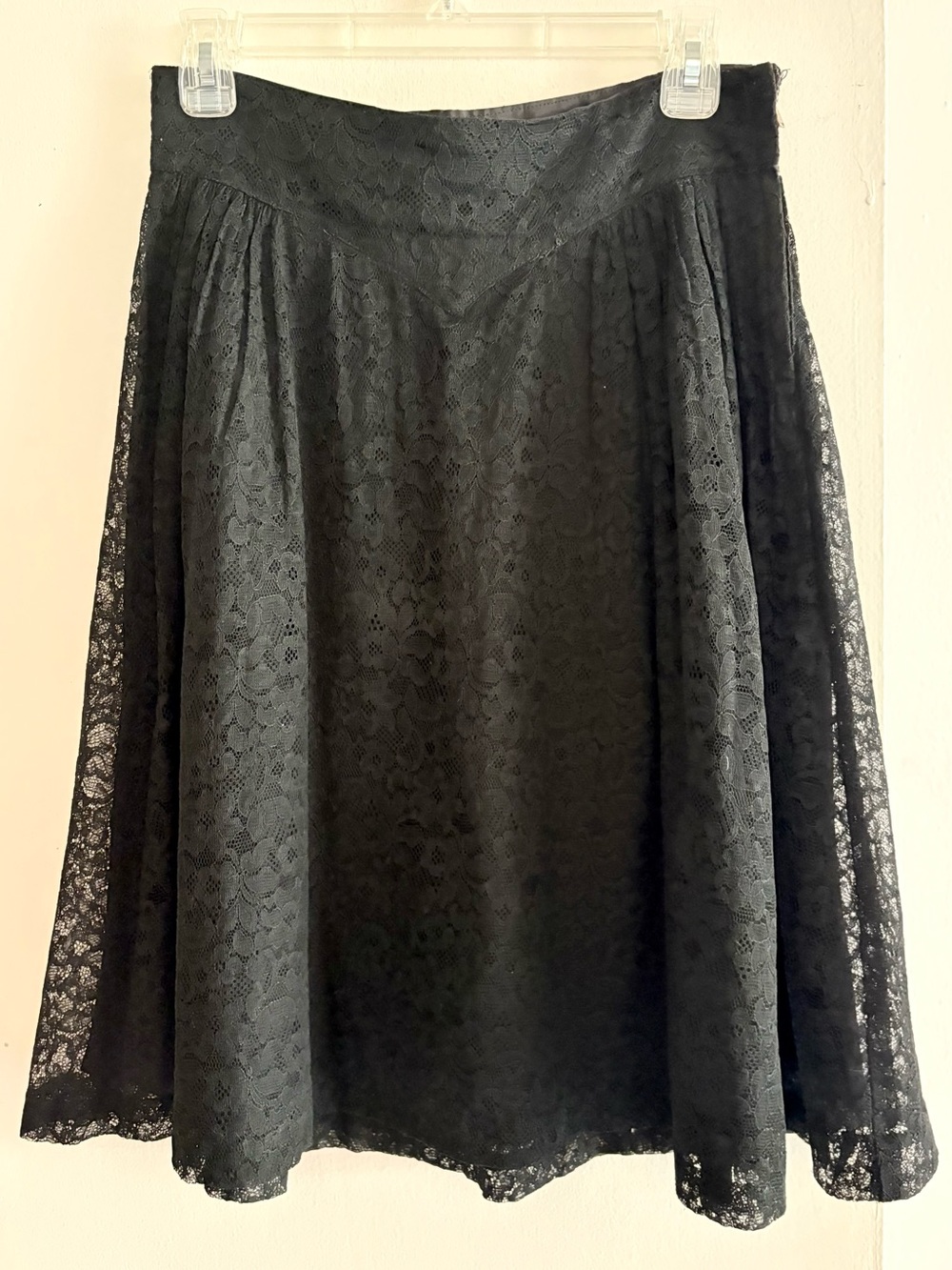 Black Lace Circle Skirt for Women